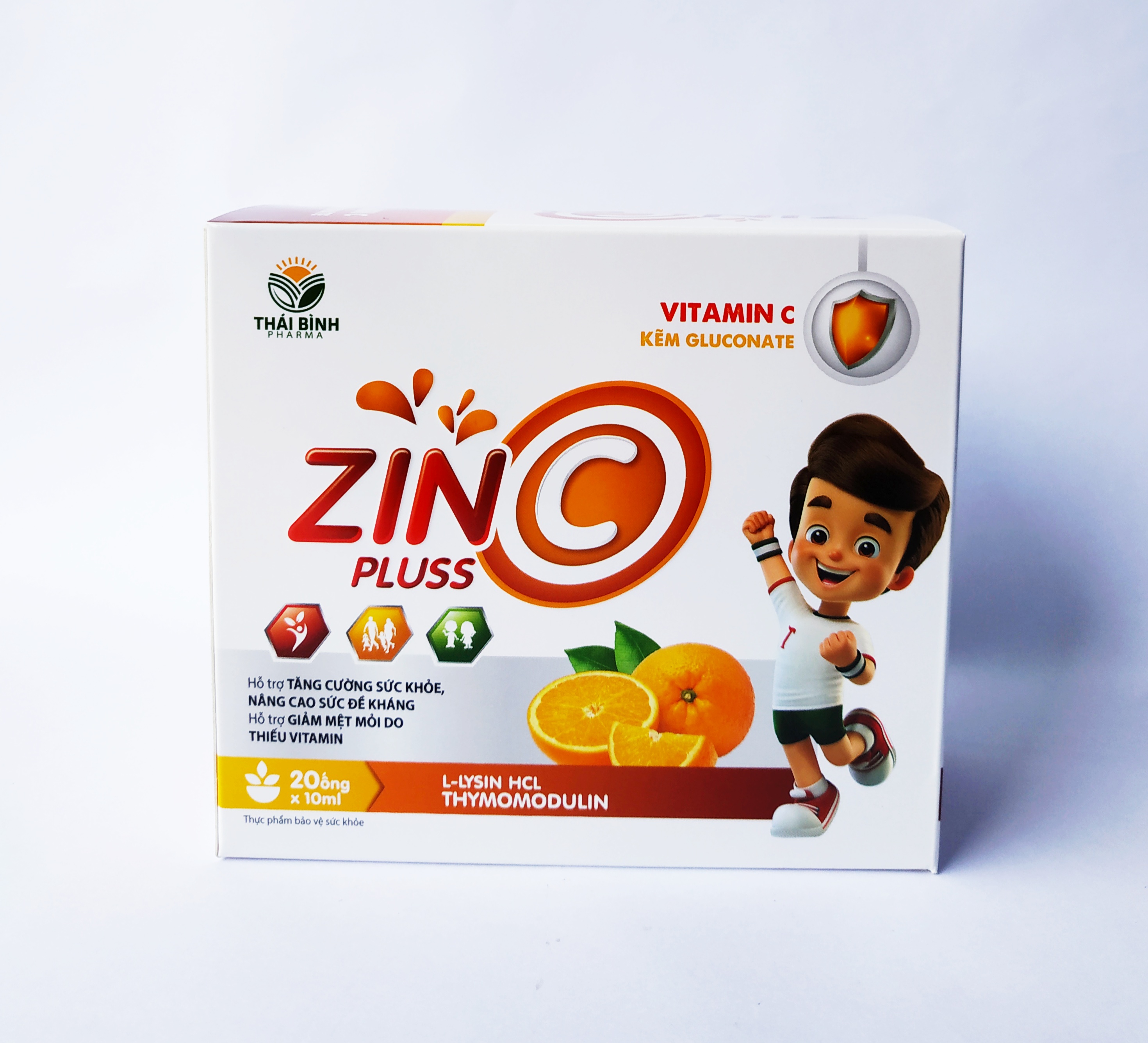 Siro Tăng Cường Sức Đề Kháng Zinc Plus - Bổ Sung Kẽm Gluconat Và Vitamin C -  Zin C Gluconat – Ngọt Thơm Dễ Uống - Hộp 20 Ống