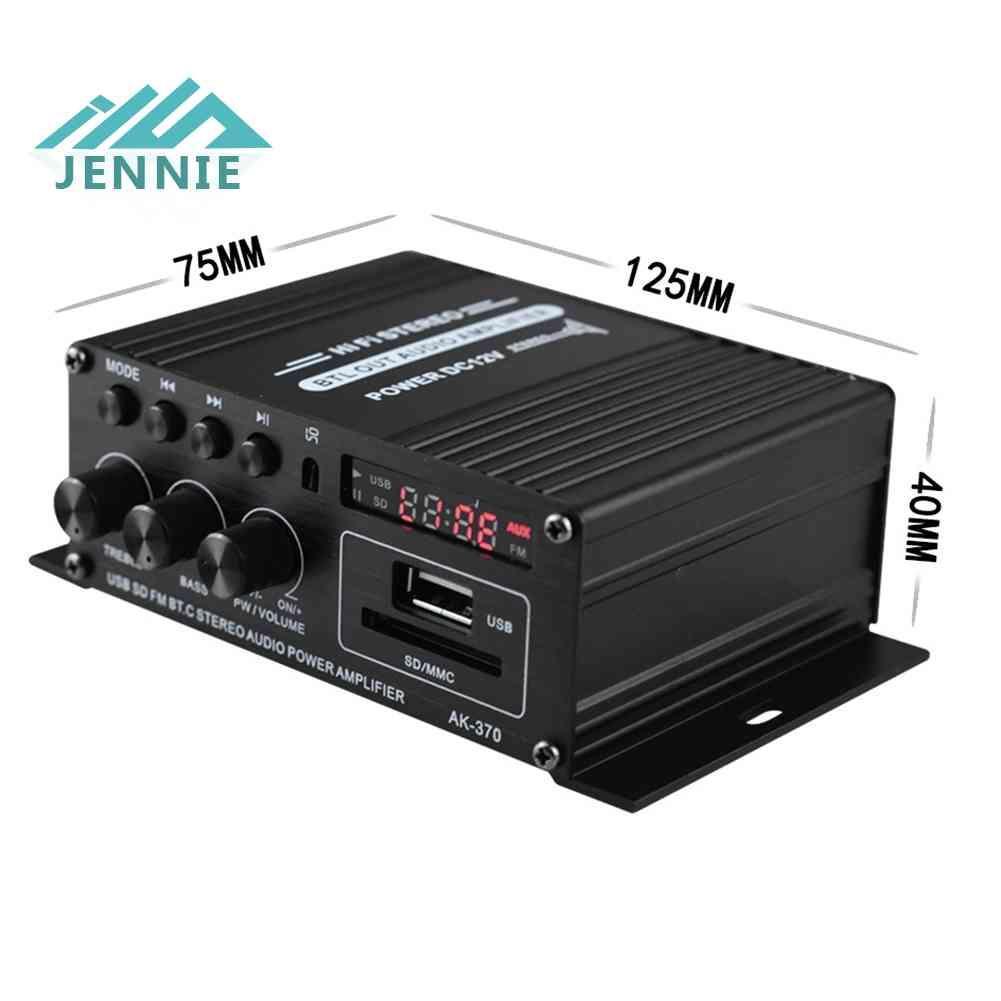 Bộ Khuếch Đại Âm Thanh Hifi AK370 20W + 20W 12V Cho Xe Hơi