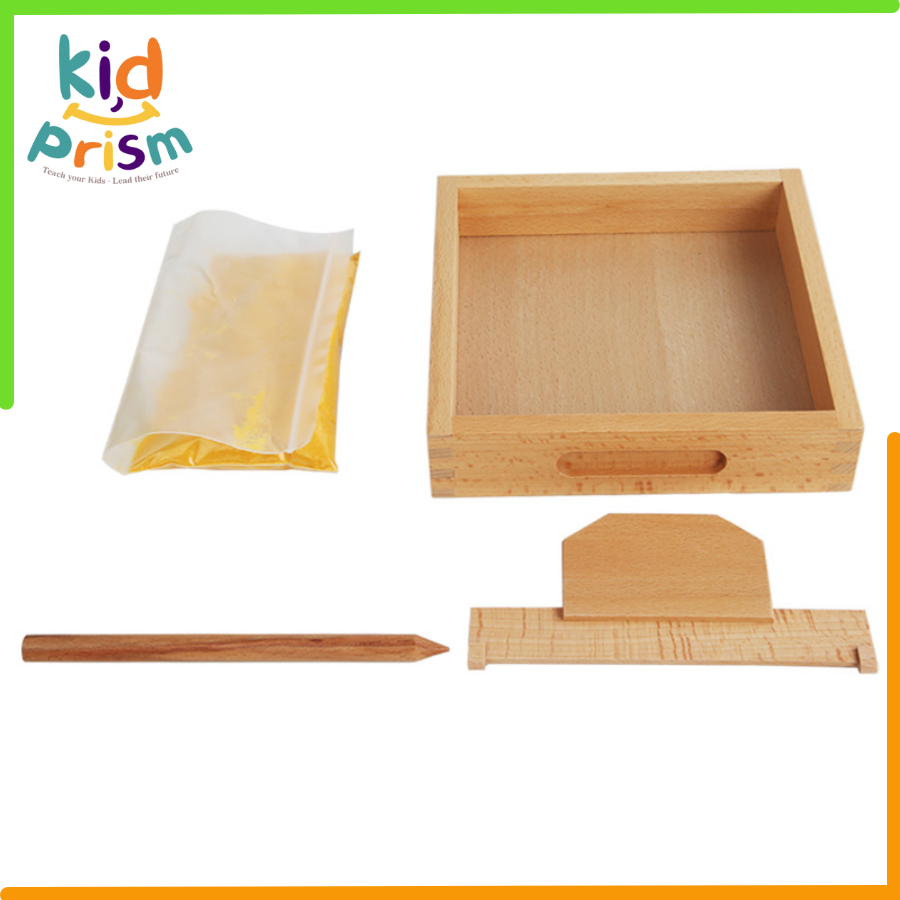 Đồ chơi giáo dục - Hộp cát sáng tạo chất liệu gỗ & cát an toàn dành cho bé từ 24 tháng trở lên
