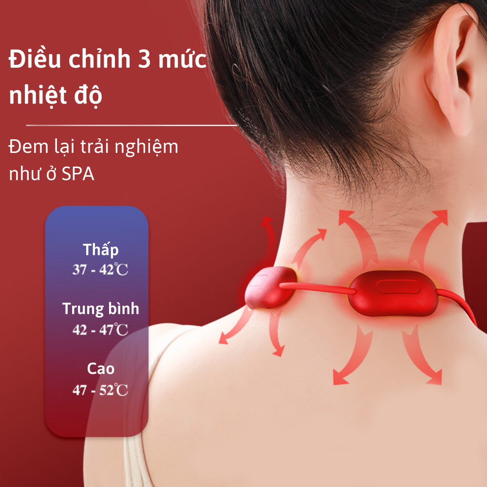 Dây đeo massage cổ vai gáy xung điện LP-A7 Electric Neck Massager Smart TENS+EMS Portable