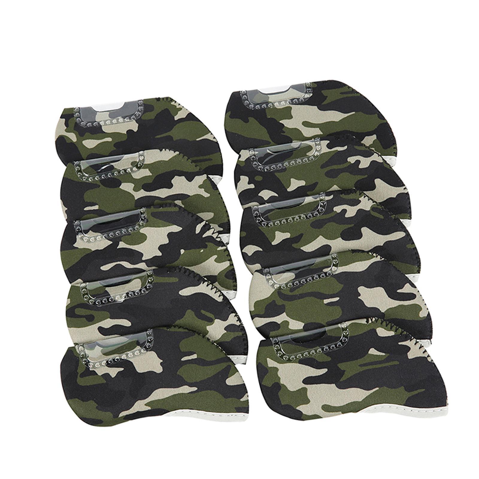 10Pcs Golf Iron Club Head Covers Set Golf Headcover Protection Golfer Gift