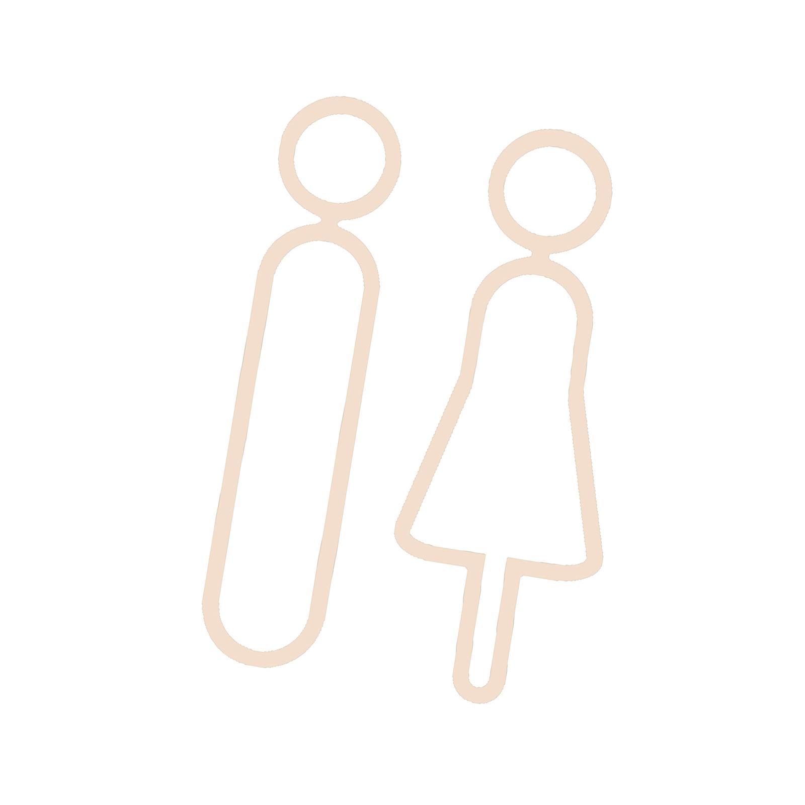2x Toilet Signs Wall Door Signage Modern Decorations Acrylic Toilet Door Sign