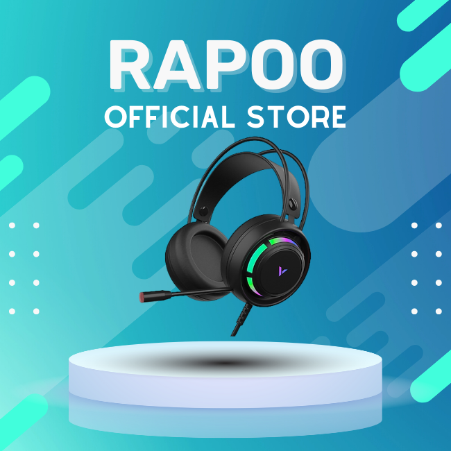 Tai Nghe Gaming Chụp Tai RAPOO VH360 Đèn LED RGB, Chống Ồn, Dây Cắm USB Dài 2M - Hàng Chính Hãng