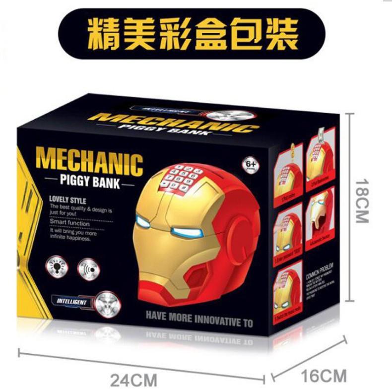 Két Đựng Tiền Mini - Két sắt Thông Minh Hình Siêu Anh Hùng Iron Man big size