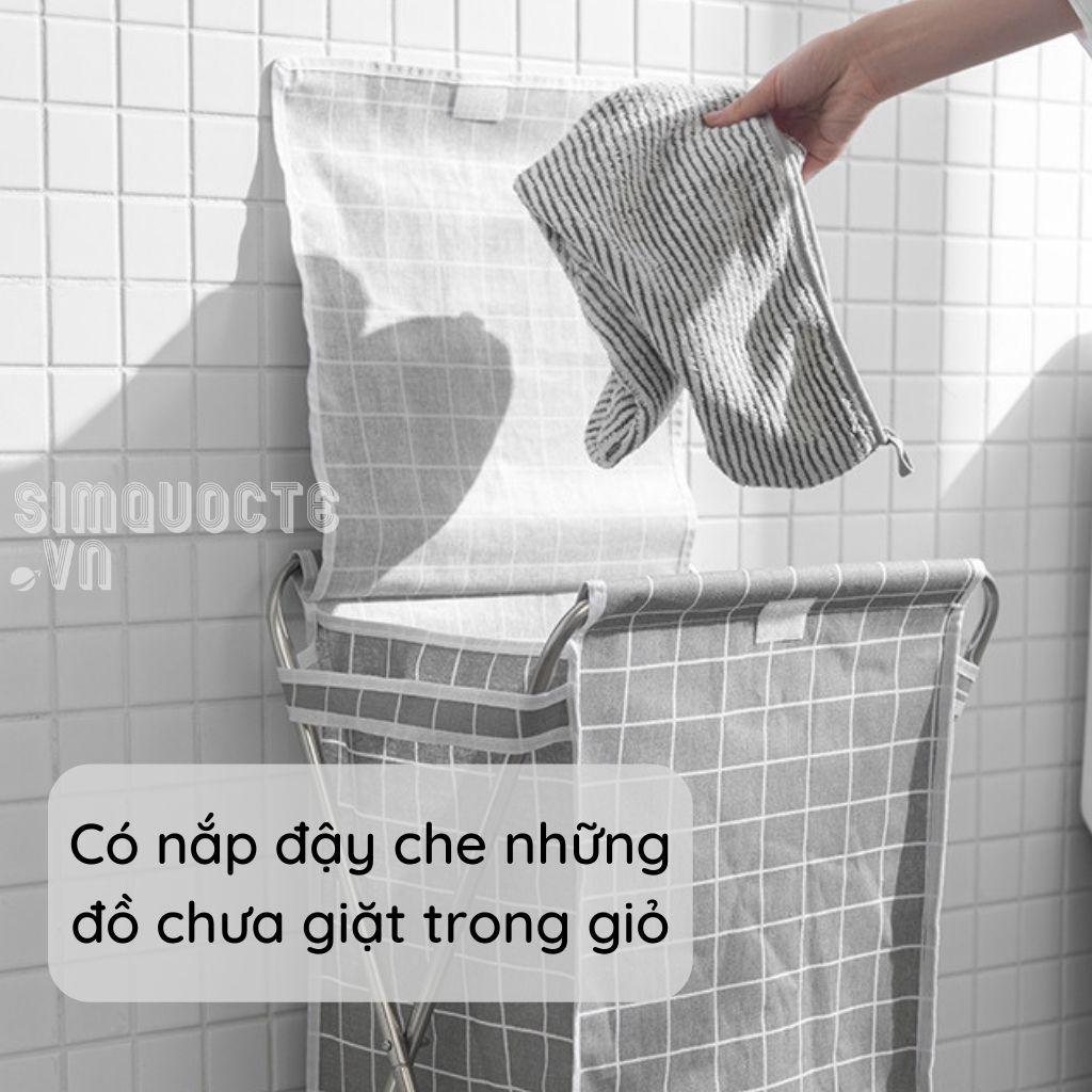 Giỏ đựng quần áo giặt có nắp đậy