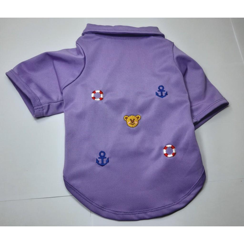 ÁO CHO THÚ CƯNG CHÓ MÈO Loại polo có cổ Thêu 5 hình Chất liệu thun cotton Thoáng mát