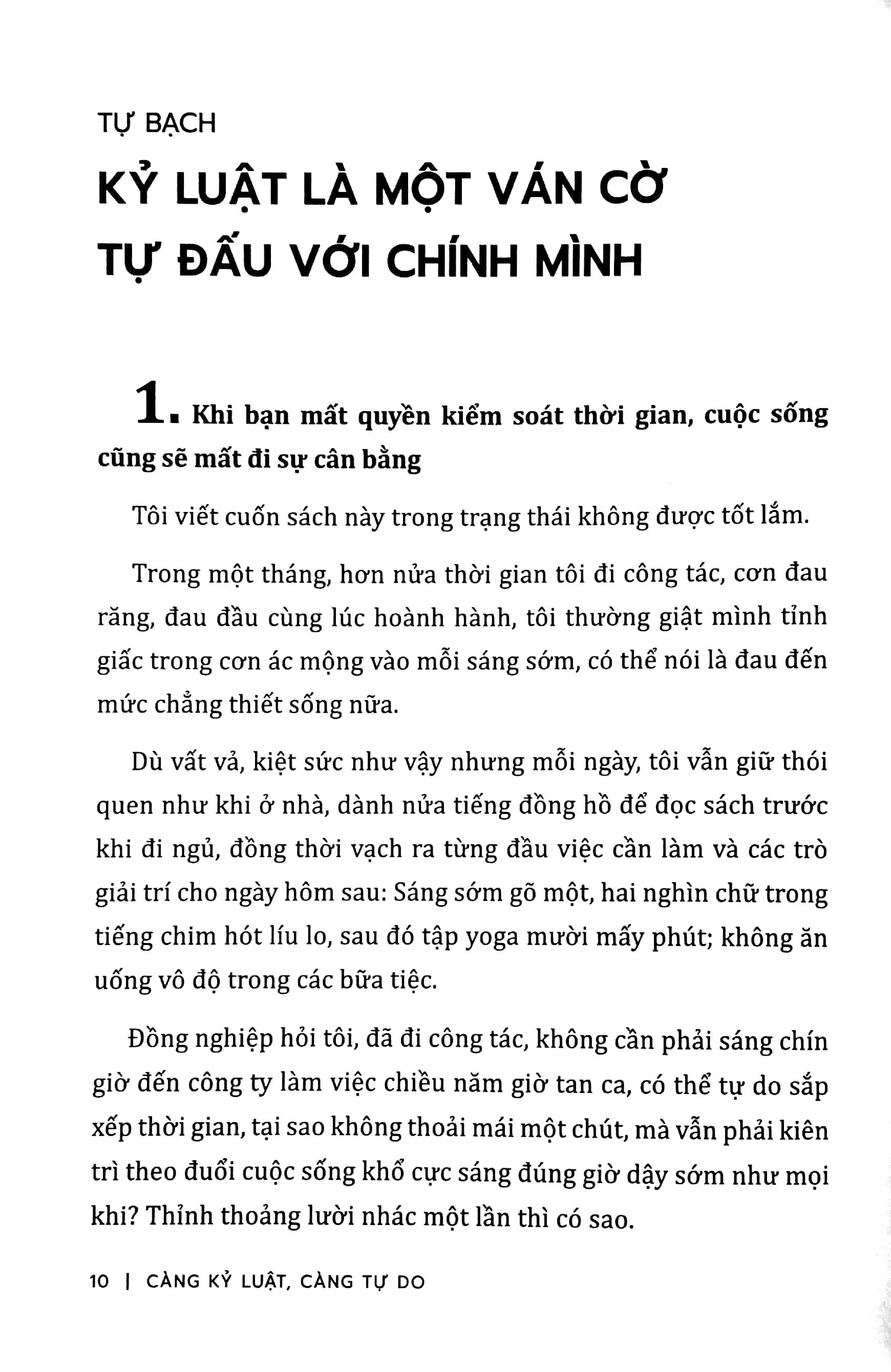 Càng Kỷ Luật, Càng Tự Do