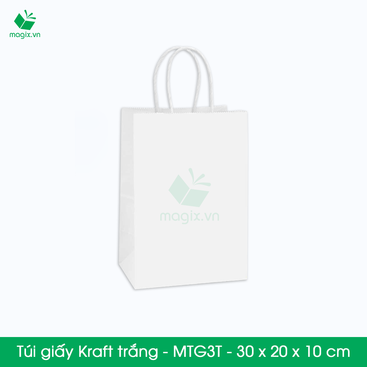 MTG3 MTG3T - 30x20x10 cm - Combo 200 túi giấy Kraft Nhật cao cấp