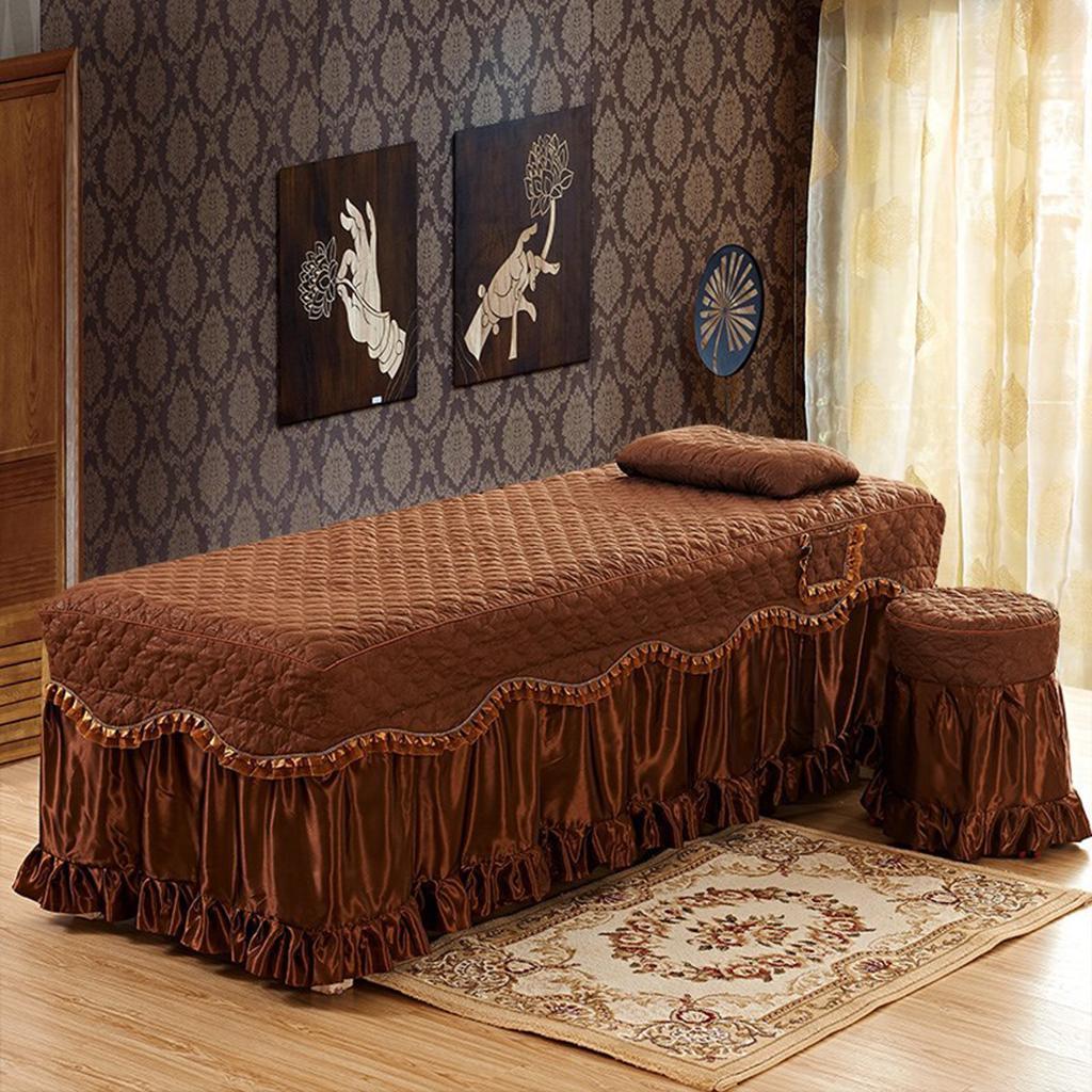 Beauty Massage Table Skirt Bed Valance Sheet Case