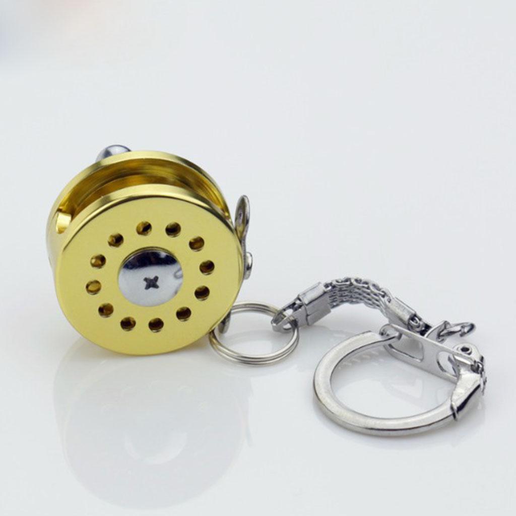 Aluminum Alloy Key Mini Fishing Chains Pendant Decoration Gold