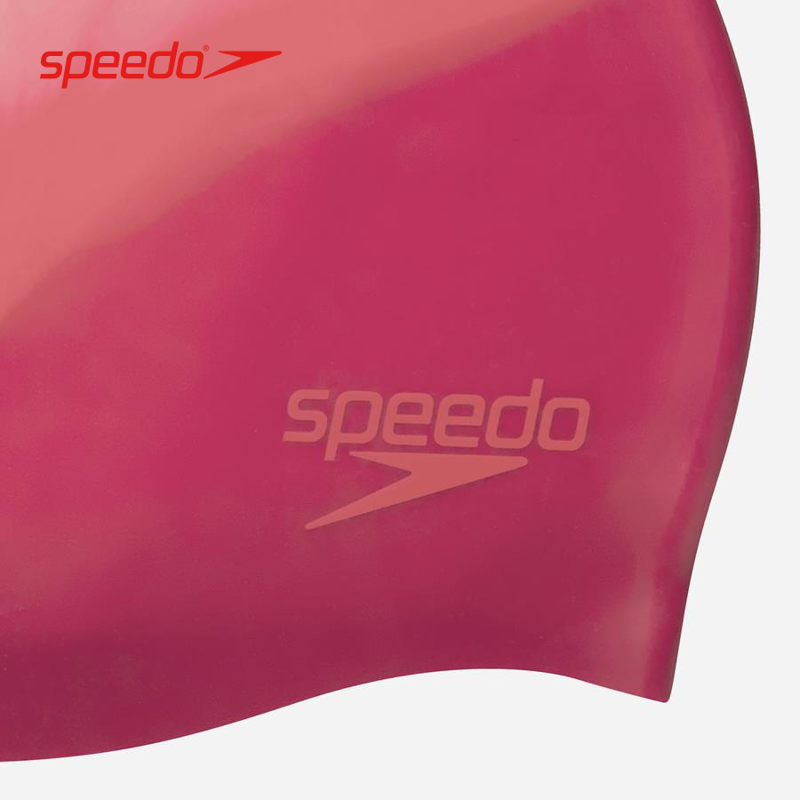 Nón bơi unisex Speedo MULTI COLOUR SILC CAP AU PINK/WHITE - 8-0616914573