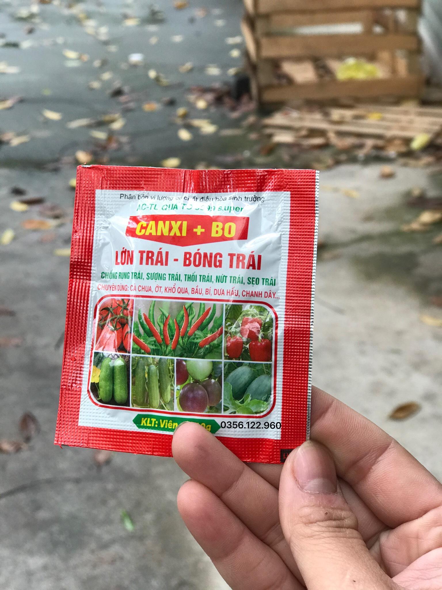Combo 5 gói Phân bón Canxi + Bo dạng viên sủi 10g - Lớn Trái Bóng Trái Chống Rụng Trái