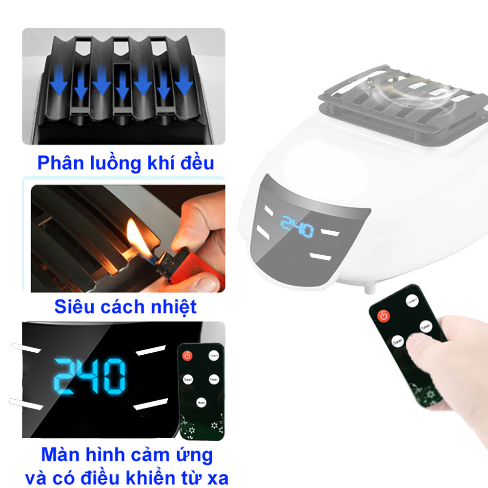 Tủ Sấy Quần Áo Quay Khô Hai Tầng Schmidt Mẫu Mới Nhất, Công Suất 1300W Có Phím Cảm Ứng Và Điều Khiển Từ Xa-Hàng Chính Hãng