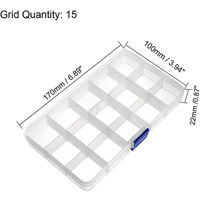 Hộp nhựa đựng trang sức 15 ngăn tiện lợi chất lượng cao