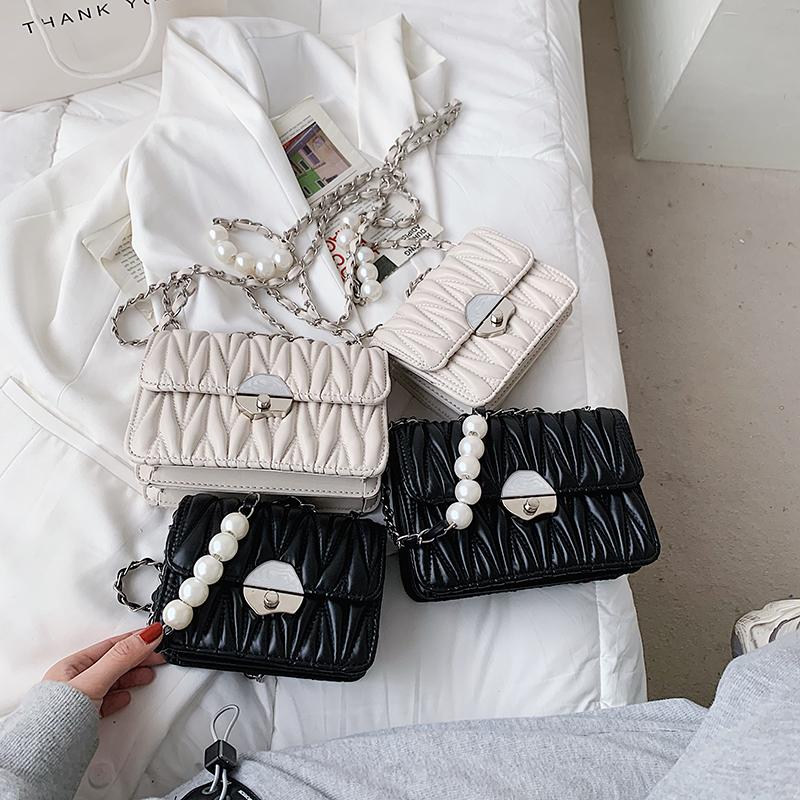 Thương Hiệu Mini Túi Vuông Cho Nữ Dây Đính Ngọc Trai Túi Da Cao Cấp Túi Và Ví Cầm Tay Sang Trọng Thiết Kế Đeo Túi