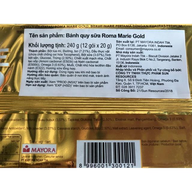 Combo 2 Bánh quy sữa Roma Marie Gold 240gX2