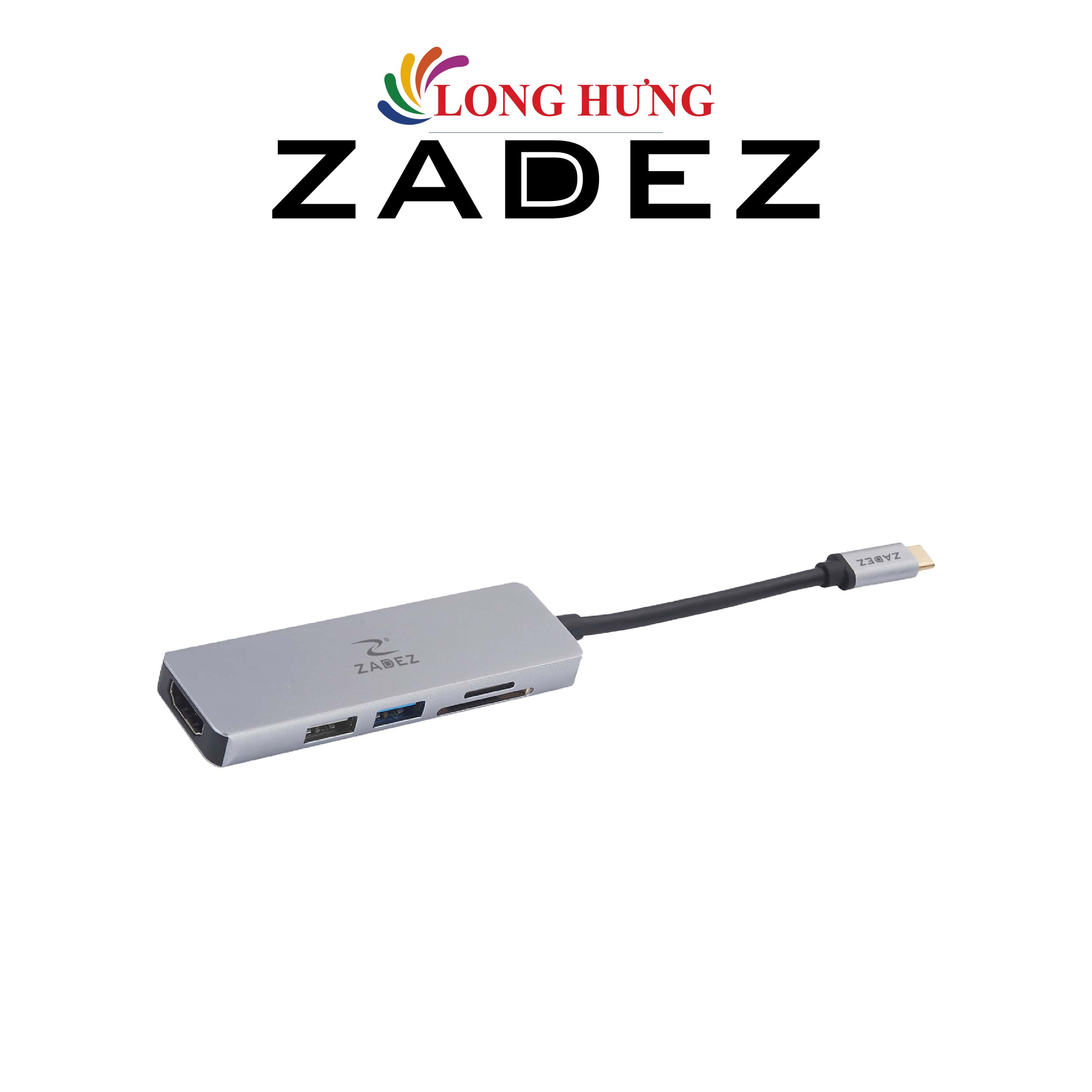 Cổng chuyển đổi 5-in-1 Zadez USB-C Power Hub ZAH-515 - Hàng chính hãng