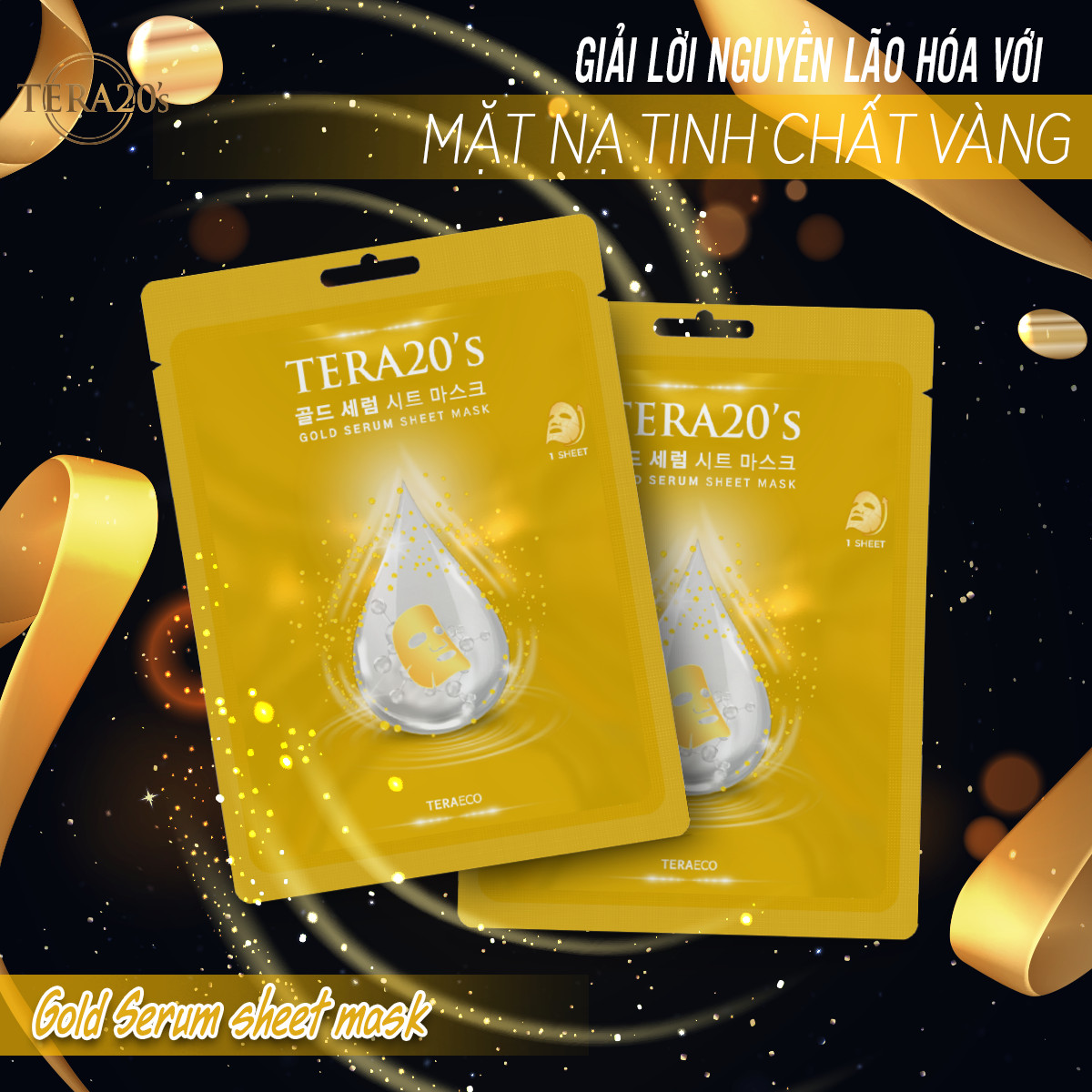 Mặt nạ dưỡng da Serum Vàng TERA20's Hàn Quốc