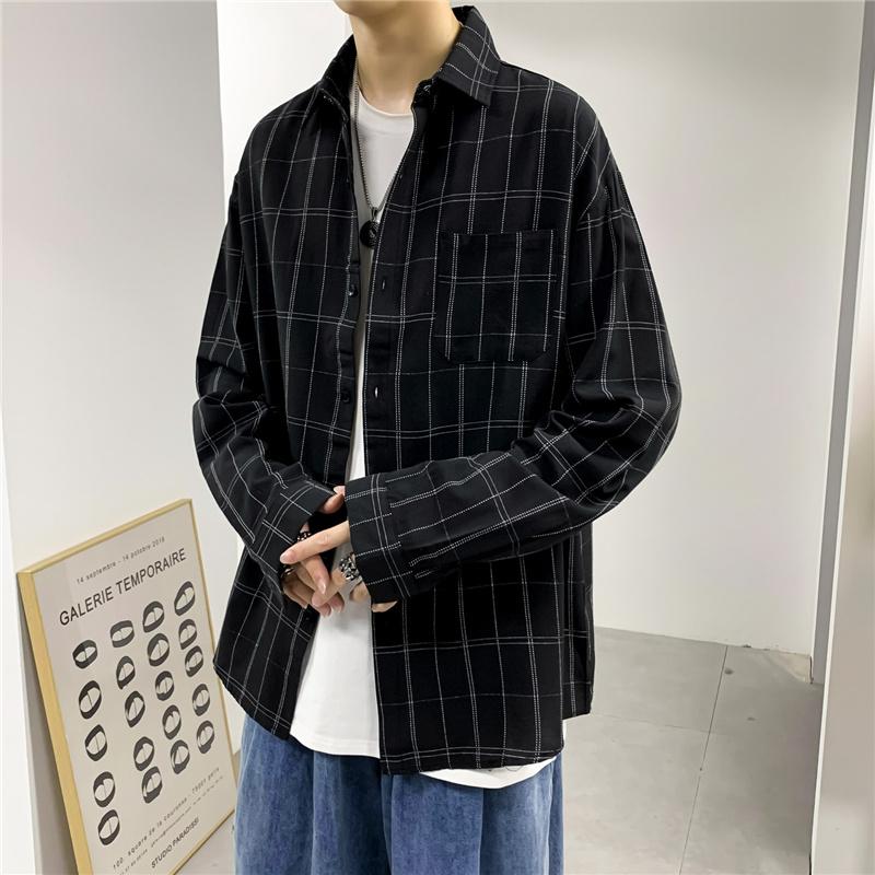 Áo Sơ Mi Dài Tay Thời Trang Hàn Quốc Cho Nam Cỡ S-3Xl