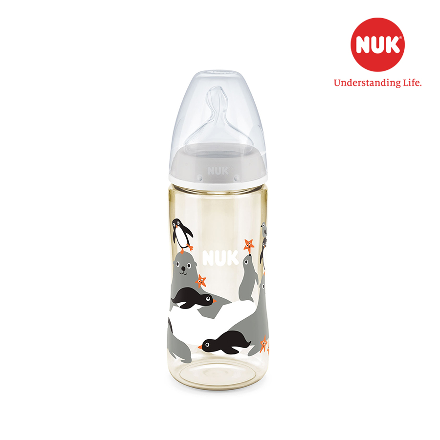 BÌNH SỮA NUK PREMIUM CHOICE+ NHỰA PPSU 300ML NÚM TI S2-M (ANIMALS)