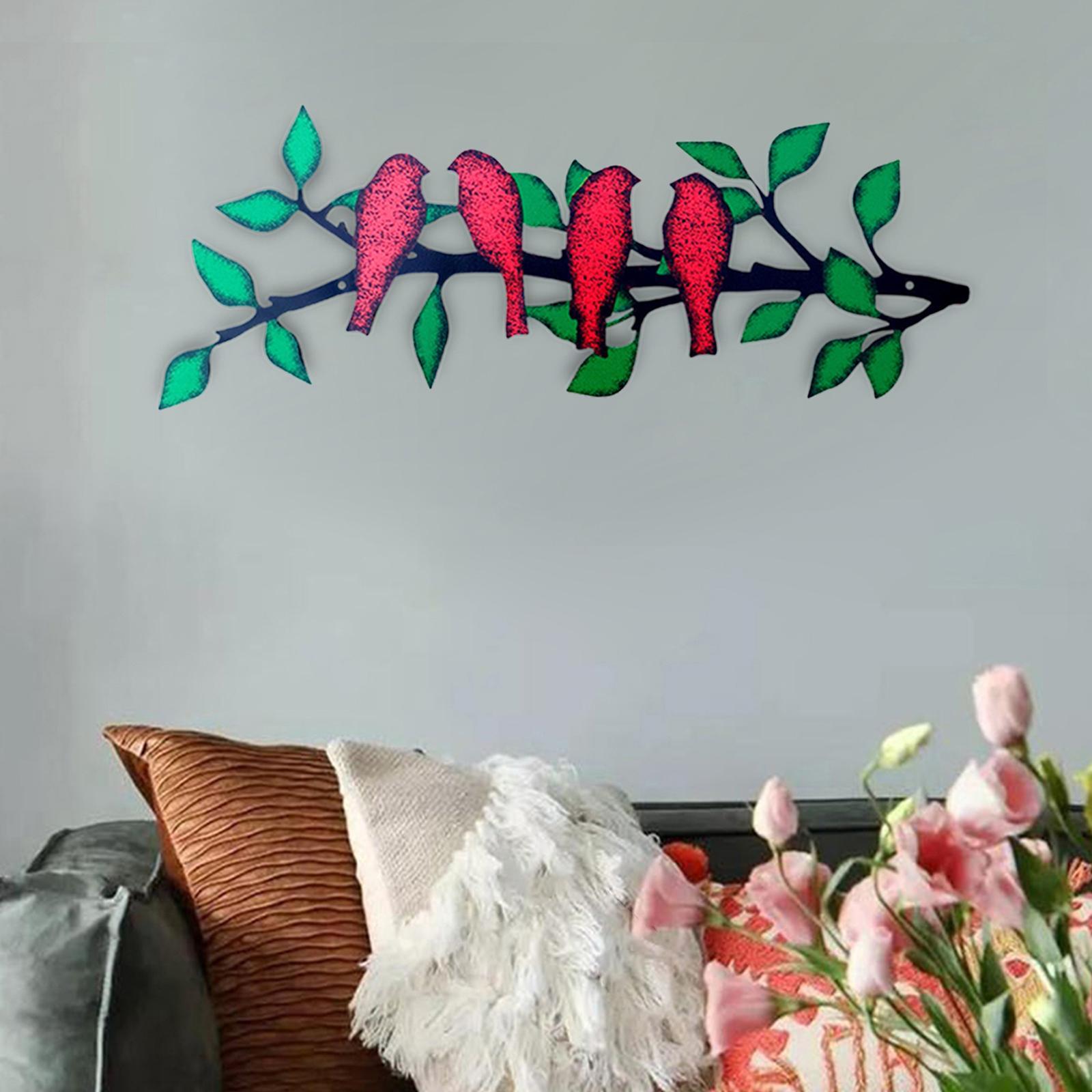 Metal Birds Wall Art Ornament Metal Sculpture for Bedroom Bathroom Kitchen