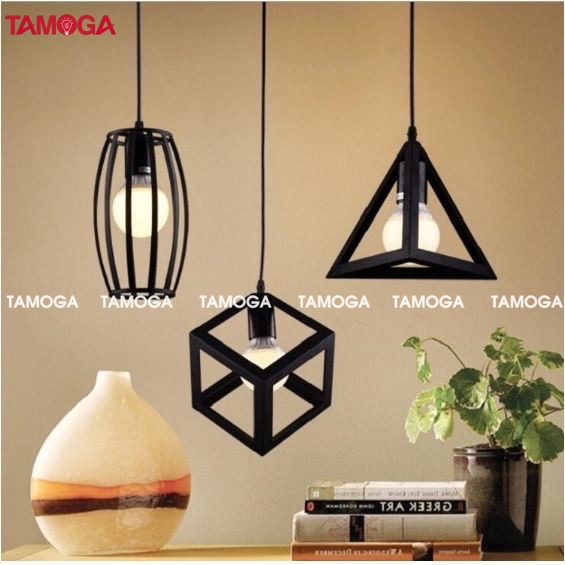 Đèn thả trần trang trí TAMOGA JIBIS bộ 3 lập phương tam giác hình trụ 0072/3