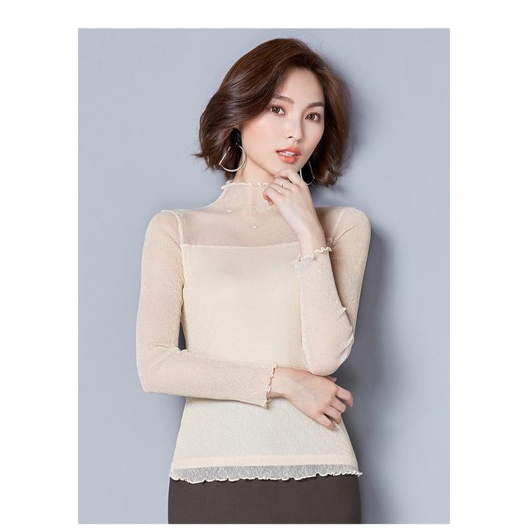 Áo kim sa phối ren phong cách Hàn Quốc Áo mặc trong blaze vest cadigan