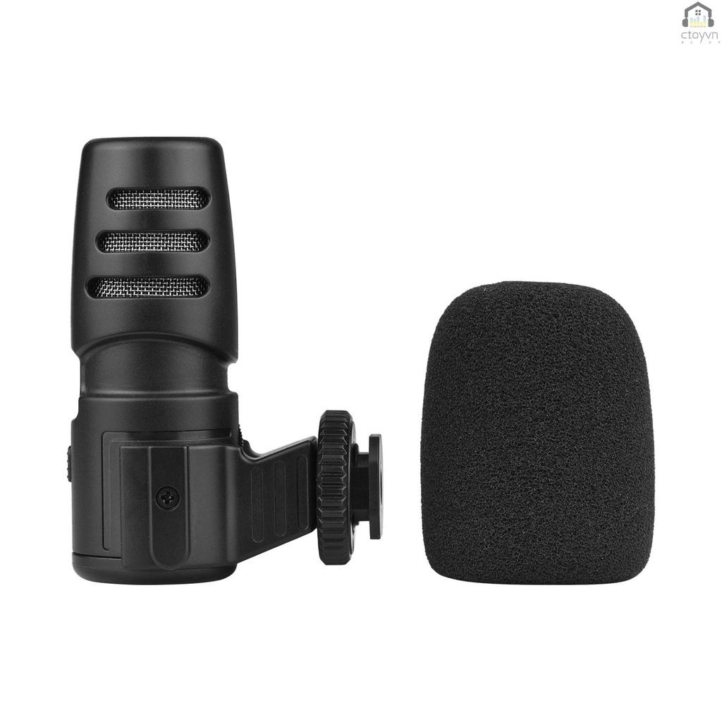 Micro cài áo kèm giá đỡ giắc cắm 3.5mm 1/4-inch và pin 110mAh dùng cho máy ảnh DSLR