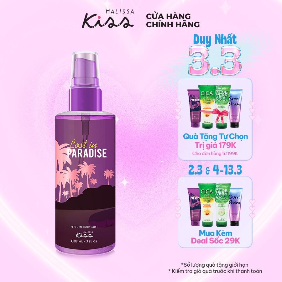 Xịt Thơm Toàn Thân Hương Nước Hoa Malissa Kiss Hương Lost In Paradise 88ml