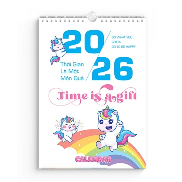 [ Giao Mẫu Ngẫu Nhiên] Lịch Treo Tường 2026 - Thời Gian Là Một Món Quà - ABBOOKS