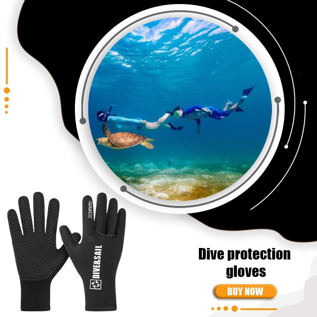 DIVE SAIL 3MM Swimming Warm Gloves Elastic Glove Flexible Hand Protection Water Sports Underwater Hunting ThermalELEN