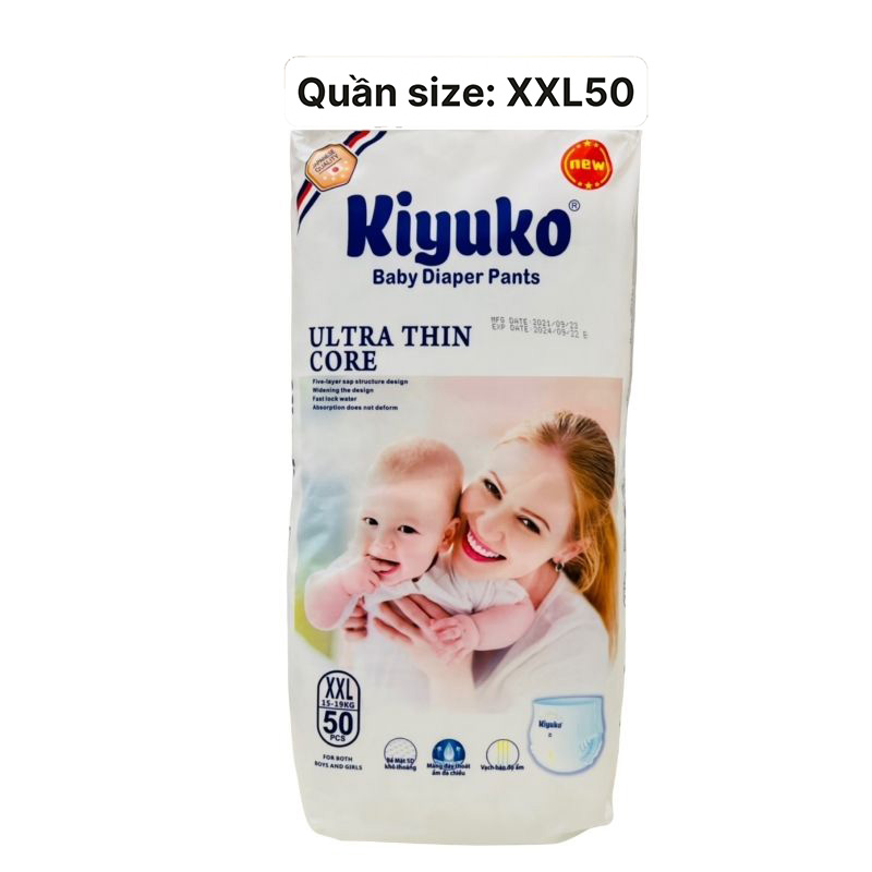 Tã bỉm quần KiyuKo XXL50 (15-19kg)