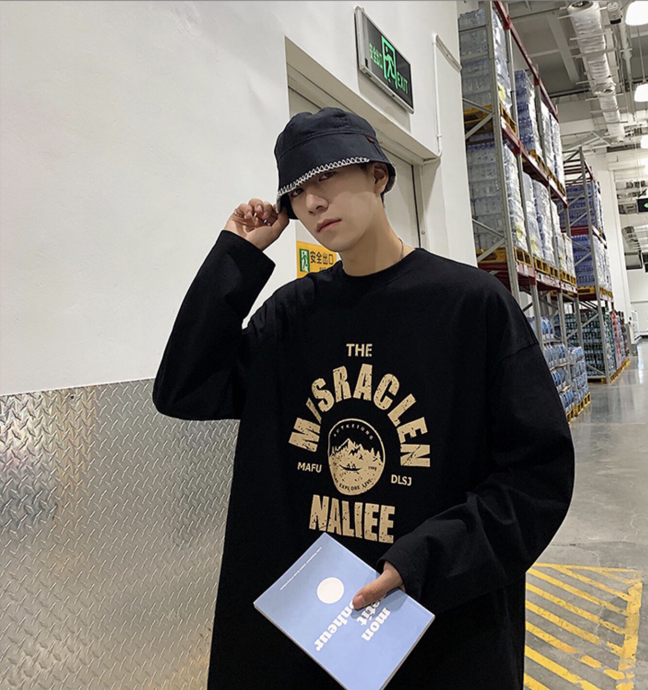 Áo thun tay dài form rộng unisex - áo sweater Naliee