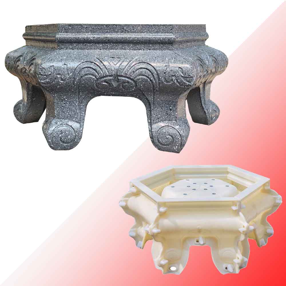 Khuôn Đúc Chân Đôn Chân Kỷ Cho Chậu Lục Giác 50-55 - DCK55