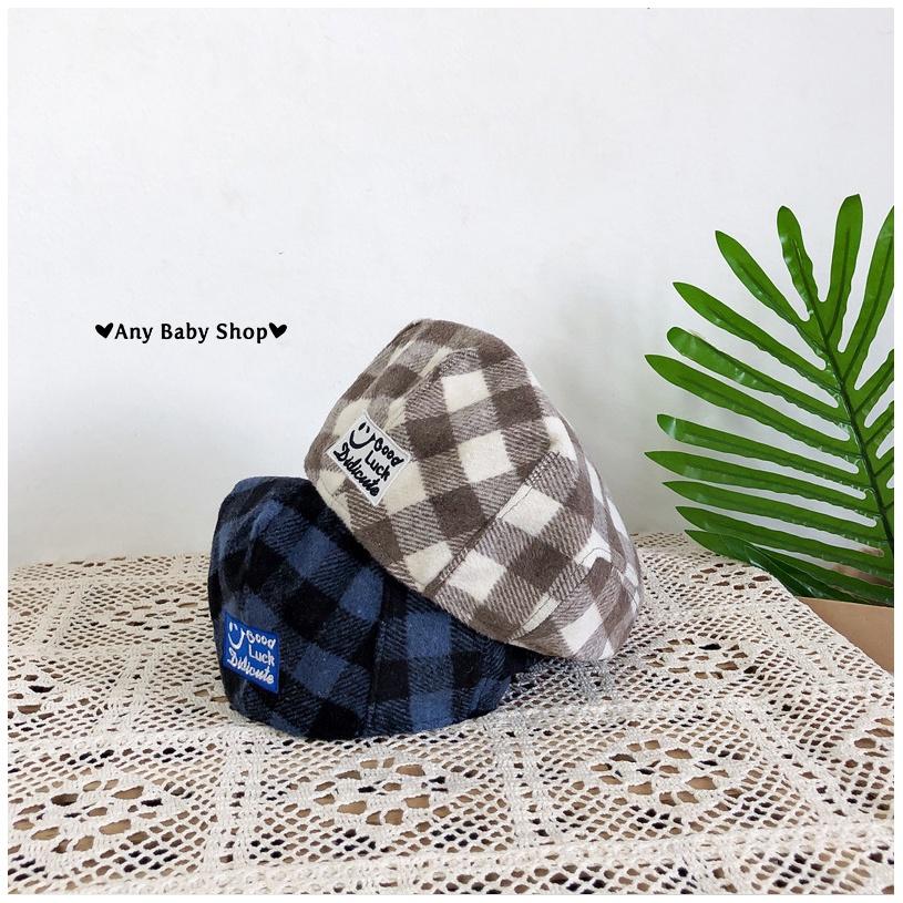 Nón Mũ nồi Beret sọc caro hot hit đội được hai kiểu cho bé nhiều màu cực cool
