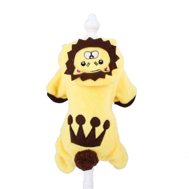Áo liền thu đông cho thú cưng- bộ cosplay cho chó mèo- quần áo lông hình thú