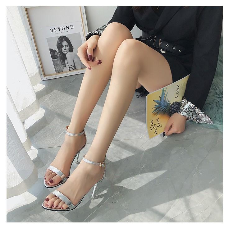 Hight heels women shoes buckle sexy patent leather high heel sandals