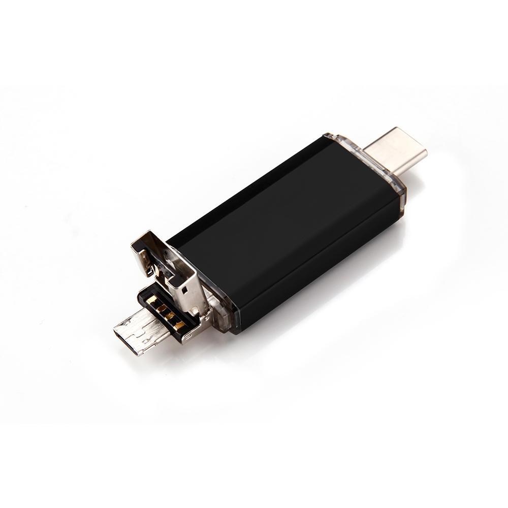 Type-C 3.1 High-Speed Micro USB Flash Drive U Disk Memory Stick 16G Black