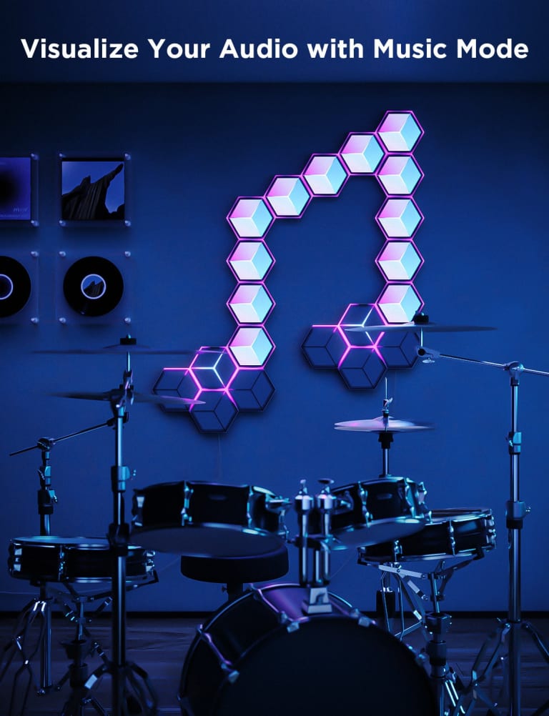 Đèn LED lục giác lắp ghép Govee Glide Hexagon Light Panels Ultra H606A | Ánh sáng đa diện siêu việt