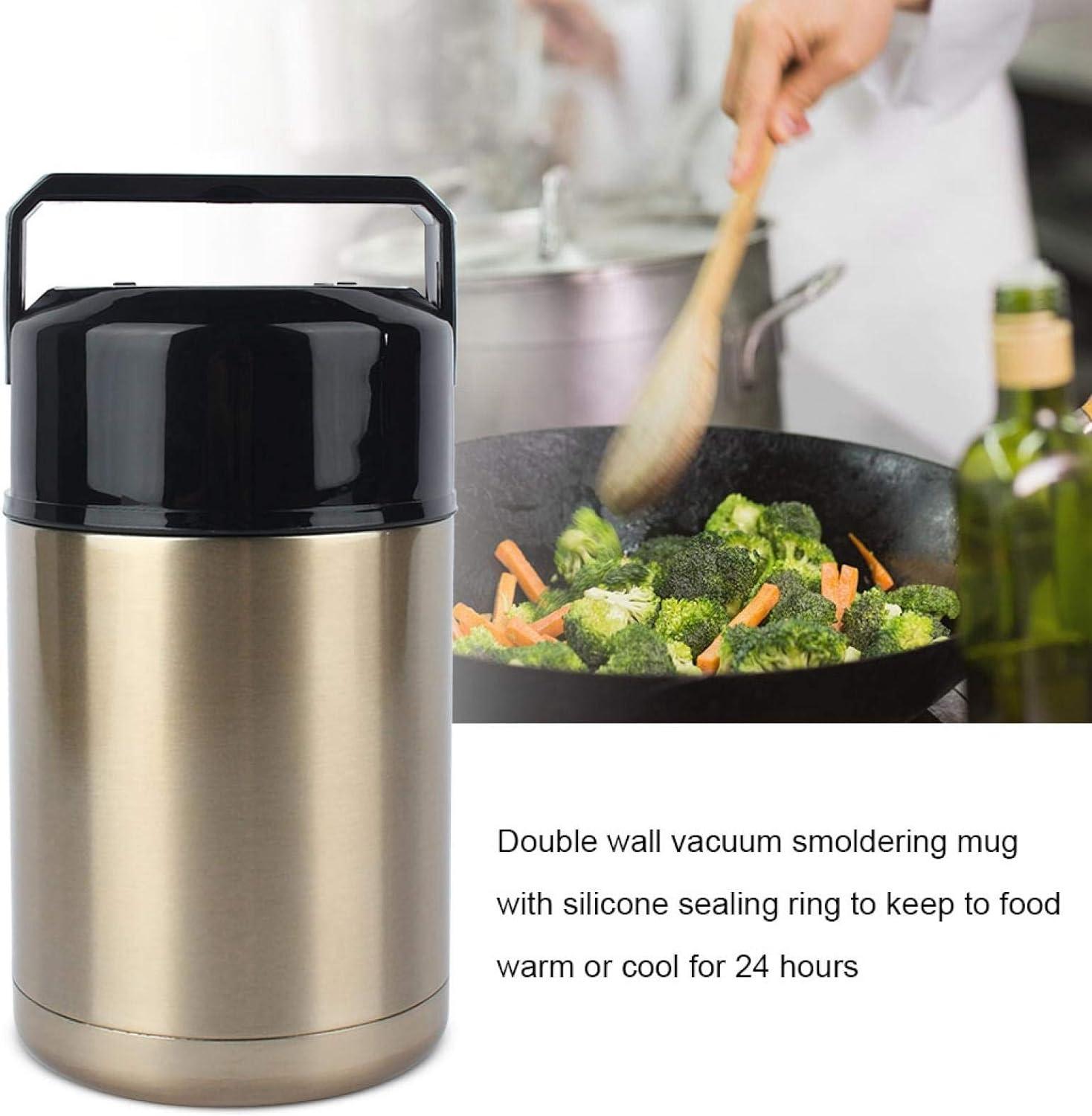 Bình giữ nhiệt thức ăn nóng, Hộp đựng thức ăn cách nhiệt bằng thép không gỉ 1000ml Bữa ăn nóng cách nhiệt Hộp đựng súp cách nhiệt chân không cho cắm trại ăn trưa trong kỳ nghỉ