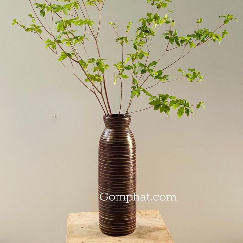 Bình Hoa Gốm Sứ Bát Tràng- Bình cắm hoa phong cách Nhật Bản cao 35cm đùng trang trí, decor nhà cửa