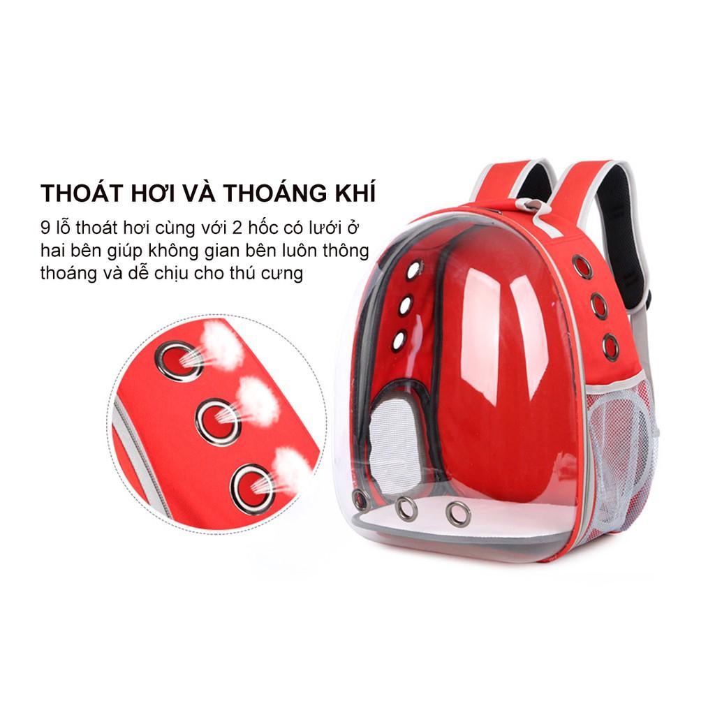 Balo Phi Hành Gia Trong Suốt Vận Chuyển Thú Cưng Chó Mèo