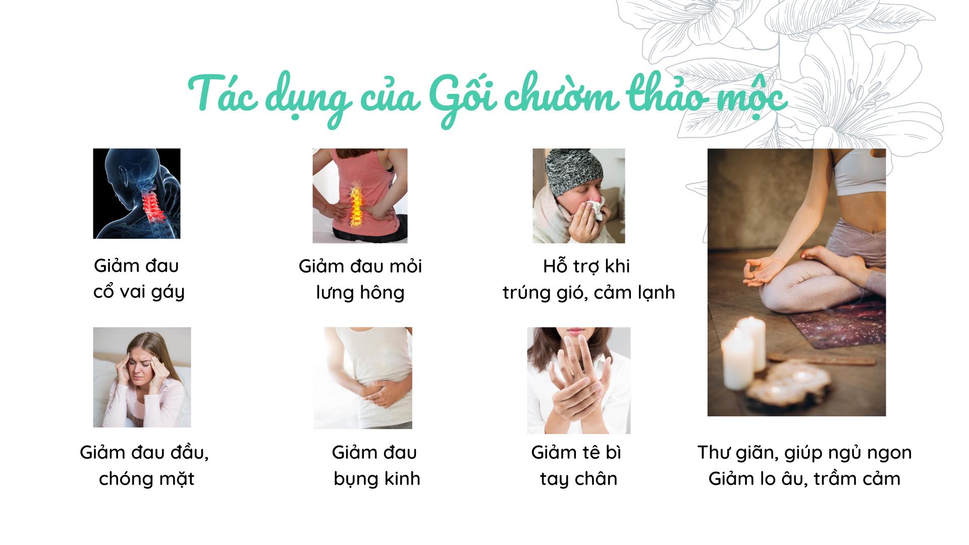 COMBO 4 GỐI CHƯỜM THẢO MỘC CHĂM SÓC SỨC KHOẺ