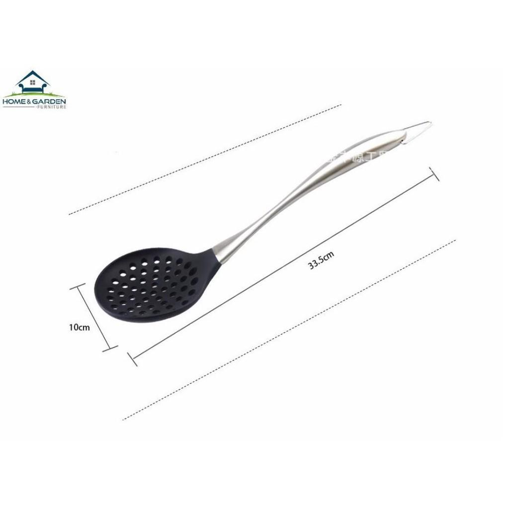 Bộ 3 dụng cụ nấu ăn silicone chịu nhiệt, cán inox 304 cao cấp Home & Garden... Mới !!!