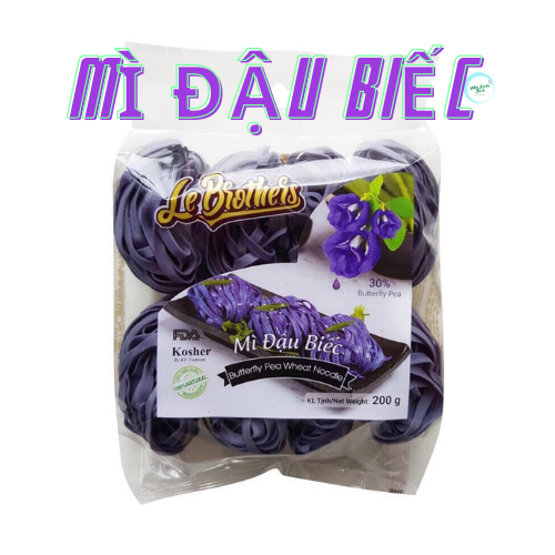 Mì rau củ Đậu Biếc /Duy Anh / 200G/Hữu cơ / Làm Từ đậu biếc /Không phẩm màu/Không hóa chất