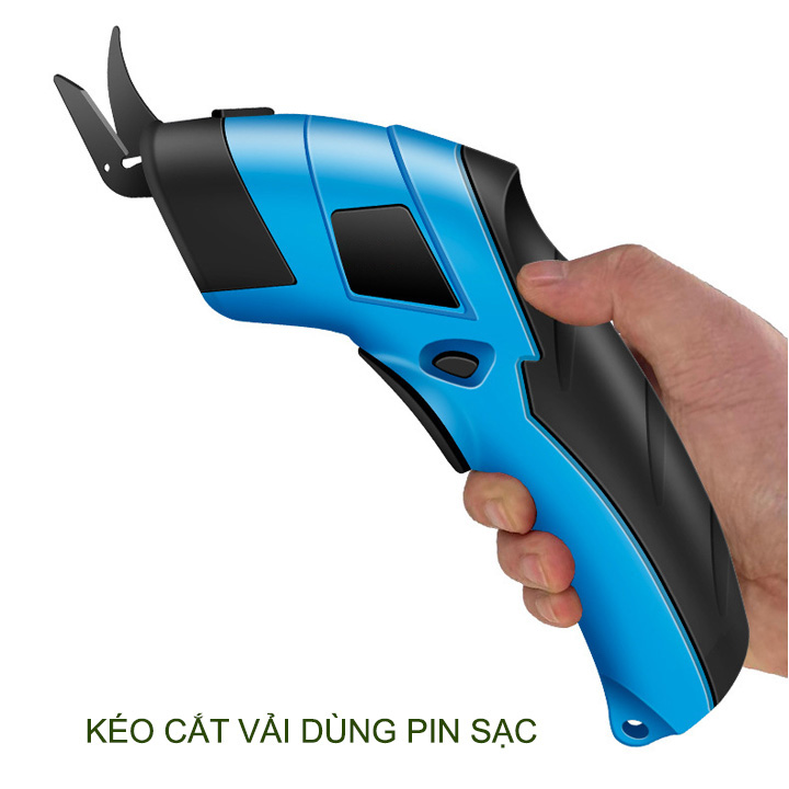 Máy cắt vải cầm tay chạy pin sạc, cắt vải-da-bìa carton-tấm nhựa PVC đa năng