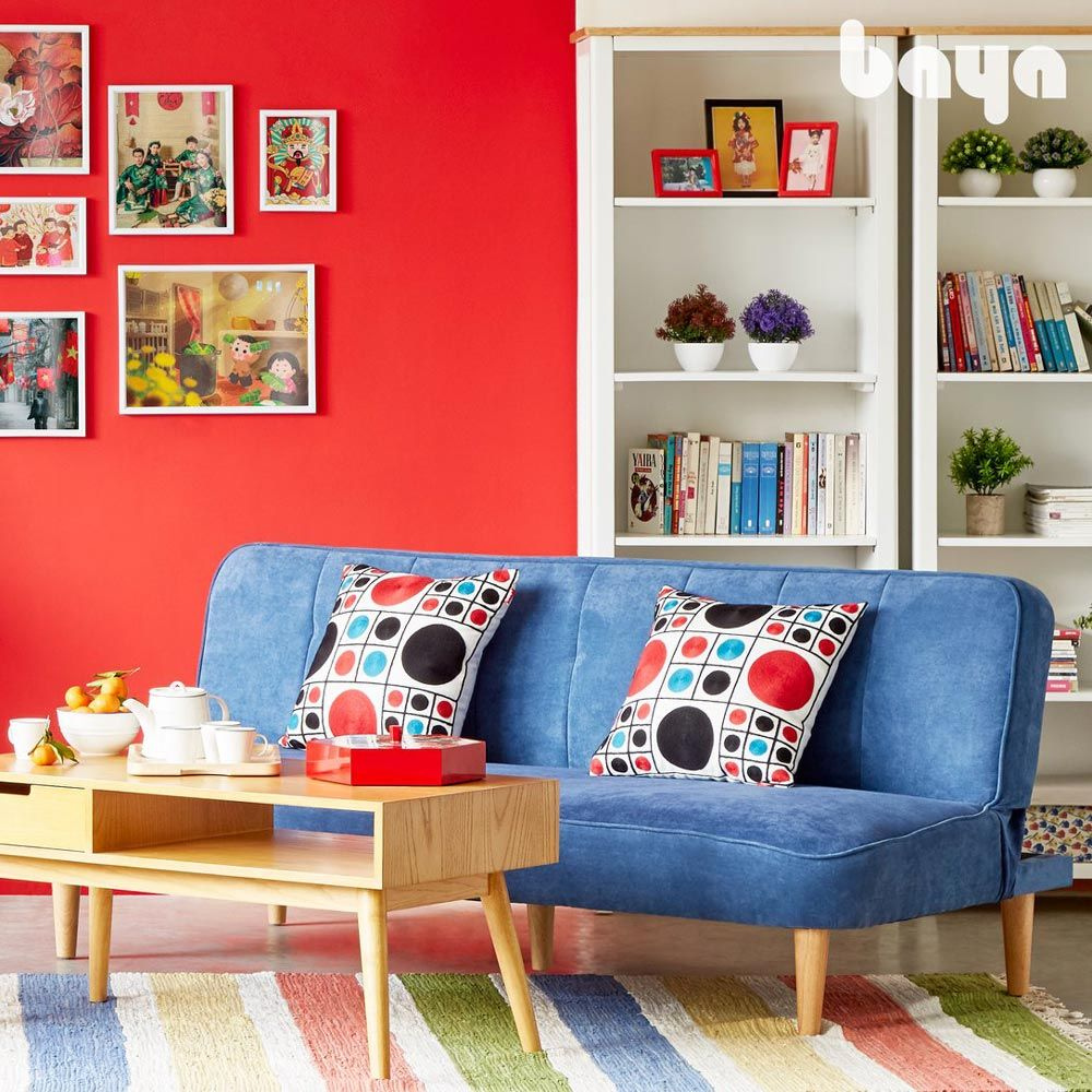 Sofa Giường BAYA GINA Sofa Bed Làm Từ Gỗ Cao Su, Gỗ Ván Ép Có Độ Bền Cao, Chất Liệu Vải Mềm Cùng Nệm Mút Có Độ Cứng Và Đàn Hồi Vừa Phải, Mang Đến Cảm Giác Êm Ái, Thoải Mái