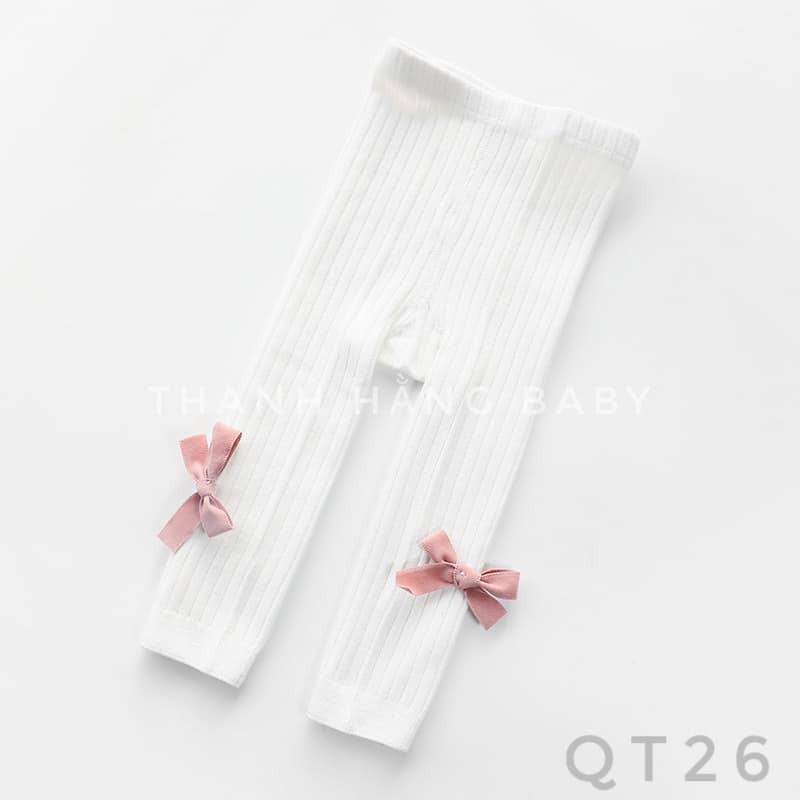 Quần Legging Cho Bé Gái, Quần Tất Hàn Nơ Xinh Cho Bé Thanh Hằng Baby Từ 6 tháng - 4 Tuổi