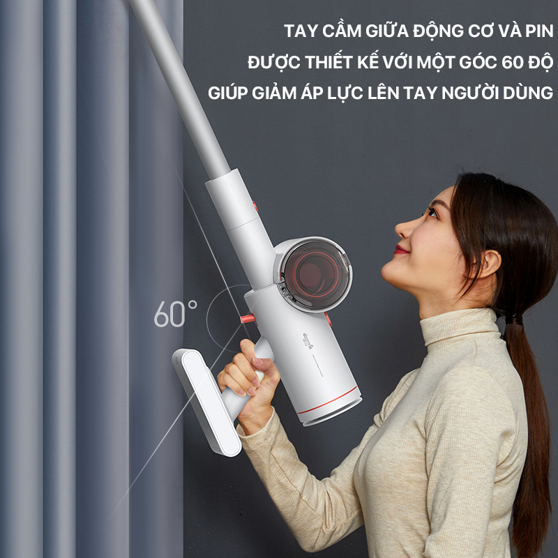 Máy hút bụi cầm tay gia đình không dây cao cấp Deerma VC25 Plus - Hàng chính hãng