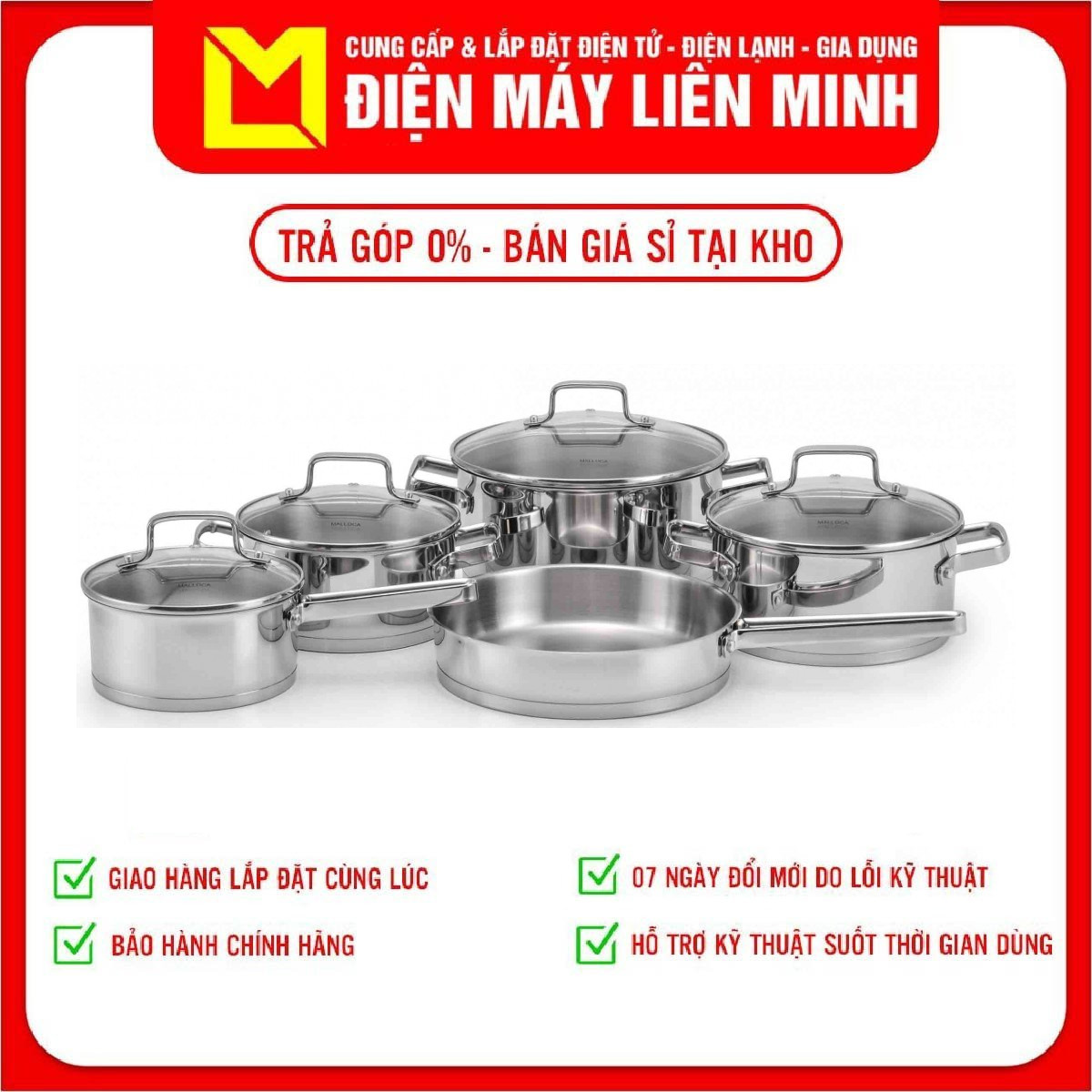 Bộ Nồi Từ MALLOCA SA-1503 (9 món)